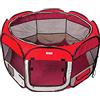 AQPET Box per Animali Cani e Gatti Cuccioli recinto Pieghevole Tessuto Impermeabile (Rosso, Rosso)