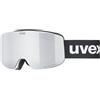 Uvex pwdr FM, maschera da sci Unisex bambino, white matt/silver-clear, one size