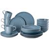 Rosenthal Joyn Denim Blue, blu, set da 20 pezzi, piatti, ciotole, tazza con manico, 0,42 l, look naturale e leggero, tocco moderno e urbano, lavabile in lavastoviglie e microonde