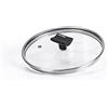 Moneta Nova Coperchio Piatto Bordo in Acciaio Inox, 24 cm