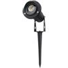 V-TAC VT-1126 Picchetto da giardino led in alluminio con portalampada GU10 105 * 75 * 245mm orientabile colore nero IP65 - sku 10373