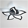 Comely Plafoniera LED a soffitto 60W, 6750LM. Design moderno a petalo, ideale per diversi ambienti come: soggiorno, camera da letto, sala da pranzo o bagno. Luce bianca fredda 6500K,nero, 60cm