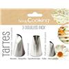 ScrapCooking 1836 - Set di 3 boccole per torte, in acciaio inox, di qualità professionale, con beccucci tascabili, decorazione per torta e dessert, colore: nero