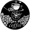 Instant Karma Clocks | Orologio da Parete con Tazzina e Chicchi di Caffè | Design Decorativo in Vinile per Cucina Bar Sala Colazione Caffetterie e Corner Relax