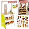 Banco mercato Giocattol, Gioco frutta verdura supermercato in Legno per Bambini
