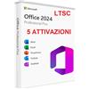 Microsoft OFFICE 2024 LTSC LICENZA PER 5PC 32/64 BIT KEY ESD (WINDOWS)