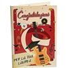 LINA OFFICINE GRAFICHE CREATIVE Biglietto Gadget Laurea Divertenti, Regali Laurea Uomo Originali, Biglietto per Addobbi Laurea, Formato A4 - 30 x 21 cm, all'Interno una Chitarra da Suonare, Audio "Sweet Child o Mine"