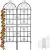Relaxdays Griglia per Rampicanti, Set da 2 Pannelli da Piantare per Piante, 180 x 50 cm, Traliccio Giardinaggio, Nero
