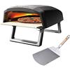 MasterPRO Napoli | Forno per Pizza | Forno a Gas Portatile a Cottura Rapida Fino a 500°C e Pala in Acciaio Inox | Pizze pronte in 60 Secondi | Borsa per il trasporto e vassoio in pietra inclusi