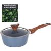 KASANOVA Casseruola con coperchio azzurro New Ceramic (20 cm un manico)