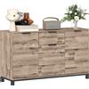 HOMCOM Credenza Buffet in stile Industriale con Cassetto e 3 Armadietti, in Legno Marrone, 120x36.5x70 cm