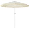 Outsunny Ombrellone da Giardino a Manovella Inclinabile e Palo a 2 Sezioni, Poliestere e Metallo, 2.6x2.4 m, Bianco