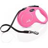 FLEXI Croci Flexi New Classic, Guinzaglio per cani allungabile, Taglia M fino a 25 KG, Rosa