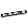 Audi Logo Originale Quattro Posteriore con Logo Esterno per Portellone Posteriore, Nero Cromato