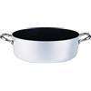Pentole Agnelli ALSA104S24 Casseruola Alta con Maniglie, Alluminio, Argento, 24 cm