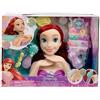 Grandi Giochi - Styling Head, Testa de La Sirenetta Ariel, con vasca inclusa per fare lo shampoo e funzione cambia colore - DND23000