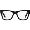 Ray-Ban MEGA WAYFARER RX 0840V Black 51/21/145 Unisex Occhiali, Nero