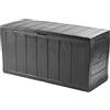Keter Baule Sherwood in Resina, ruote incluse, 270 Lt di capacità contenitiva, 117 x 45 x 57.5 cm, Grafite