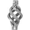 IAM DESIGN Punta per ringhiera 60 x 125 mm, 12 x 12 mm, punta per ringhiera delle scale, in ferro battuto