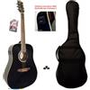 EKO Chitarra Acustica EKO Elettrificata Fishman® Amplificata Nera con Borsa E OMAGGI