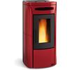 Nordica Extraflame Fiandra Stufa A Pellet Ermetica Ventilata Colore Bordeaux Termostufa a Pellet Classe A+ 16,2kw-n