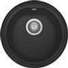 TELMA FUTURA PL4351 Vasca tonda Ø 435 mm Lavello rotondo senza foro per Rubinetto Colore Nero Matt 26