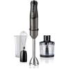 Black & Decker BLACK+DECKER BXHBA1000E Frullatore a Immersione, Con Accessori, 1000 W, Inox/Plastica, Nero/Acciaio