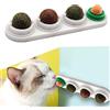Barley Ears Gatti Catnip, catnip candy snack ball, interattivo 4 in 1 palla giocattolo rotante, erba gatta giocattolo a parete, palla giocattolo leccata di gatto staccabile e combinabile
