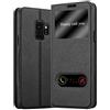 Cadorabo Custodia Libro per Samsung Galaxy S9 in NERO COMETA - con Funzione Stand e Chiusura Magnetica - Portafoglio Cover Case Wallet Book Etui Protezione