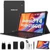 RUSHAR L30-EEA Tablet 10.4 Pollici Android 14, 36GB RAM+256GB ROM (2TB TF Espandibile), 4G LTE+5G WiFi, Octa-Core, 2000x1200, 8000mAh, 13MP+8MP, Nero