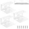 Qiwuhai 3 supporti da scrivania per laptop, sotto il tavolo, organizer salvaspazio per laptop, tablet, tastiere, decoder via cavo, switch di rete (bianco)