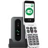 Doro Leva L30 - Telefono cellulare sbloccato Seniors - Schermo esterno per identificazione delle chiamate - Audio HD potente - Fotocamera - Supporto con GPS - Telefono a conchiglia senza Internet