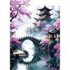 EOBROMD 5D Diamond Painting Kit Completo Ponte, Paesaggio Pittura Diamante FAI DA TE, Fiore Diamond Painting Adulti, Strass Ricamo a Punto Croce Painting per Decorazione Casa 30x40 cm