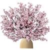Luabue 6 Pezzi Fiori Artificiali Realistici Gypsophila Finta Fiori Finti per Decorazioni Rosa Fiori Artificiali Decorazioni per La Casa di Bouquet da Sposa Festa di Tavolo Decor (Rosa)