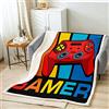 Loussiesd Gamepad Sherpa Coperta per videogiochi per giovani ragazzi ragazze coperta in pile per divano divano giocatore, coperta moderna per videogiochi, decorazione per camera singola 127 x 152 cm