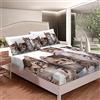 Loussiesd Set di biancheria da letto per bambini, ragazzi e ragazze, con motivo con gatti e animali domestici, 2 pezzi, per letto singolo