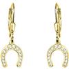 SOFIA MILANI - Orecchini da Donna in Argento 925 - Placcati in Oro e con Pietra Zircone - Orecchino Pendente a Ferro di Cavallo - E2257