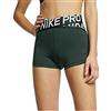 Nike W Np Intertwist 2 3inch, Pantaloncini Sportivi Unisex Adulto, Outdoor Green/Black, XXL