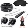 Sexyhot 3pcs BDSM Bondage Set, Sexy Adulti Sex Toy, Sessuale SM Set, Stile Classico, Giocattoli da Letto, SM Starter Set Professionale Completo (Nero)