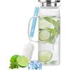 Lauviomify Caraffa in Vetro,Bottiglie 1,5Litro, con coperchio, ideale per limonata, acqua e tè
