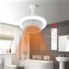 Anyingkai Termoventilatore Elettrica con Telecomando, Stufe Bagno EW27 Con la Luce,Stufetta Elettrica Basso Consumo 600W,Termoventilatore per uso all'Interno,Timer Intelligente,Protezione da Surriscaldamento
