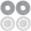 Heykewi Panni mocio con supporto di ricambio per Roborock Qrevo Master/Qrevo S/Qrevo Pro/Qrevo Plus/Qrevo Maxv/Qrevo Slim Aspirapolvere Accessori, 2 Supporto per Panni + 2 Panni di Ricambio