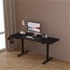 pro.tec Scrivania Regolabile in Altezza 160 x 60-75 x 72-117 cm con Sollevamento Elettrico, Postazione di Lavoro con Tappetino per Mouse - Piano Nero