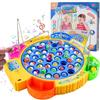 Qingning Gioco Musicale di Pesca con 45 Pesciolini e 4 Canna da Pesca, Gioco di Pesca Magnetica Giocattolo Educativo Interattivo, Gioco Pesca Elettrico, Regali Montessori per Bambini di 2 3 4 5 6 Anni