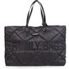 CHILDHOME Borsa Weekend Family Bag Nera Trapuntata - Childhome