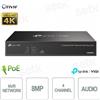 VIGI NVR1004H-4P - NVR Network TP Link 4 canali PoE+ VIGI NVR1004H-4P 8MP H.265+ 1 x SATA