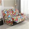 JORTUIO Copripoltrona Relax Reclinabile Elasticizzata, 1 2 3 posti Copridivano Poltrona Relax Antiscivolo Copertura Fodera per Poltrona Reclinabile con Tasca Sofa Protettore ( Color : #22 , Size : 2 seat (6pc