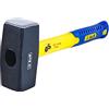 S&R Mazzetta da Muratore Peso Testina 1500 G - Acciaio Forgiato C50. Manico in Fibra di Vetro con Rivestimento PVC Antivibrazione