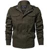 Celucke Giacca invernale da uomo con tasche multiple, giacca militare da uomo, versione Britannia, parka invernale US 5-verde militare XXXL