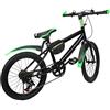 kangten 6 marce Mountain Bike City Bicicletta in acciaio al carbonio doppio freno a disco City Bike 20 pollici unisex per uomo verde